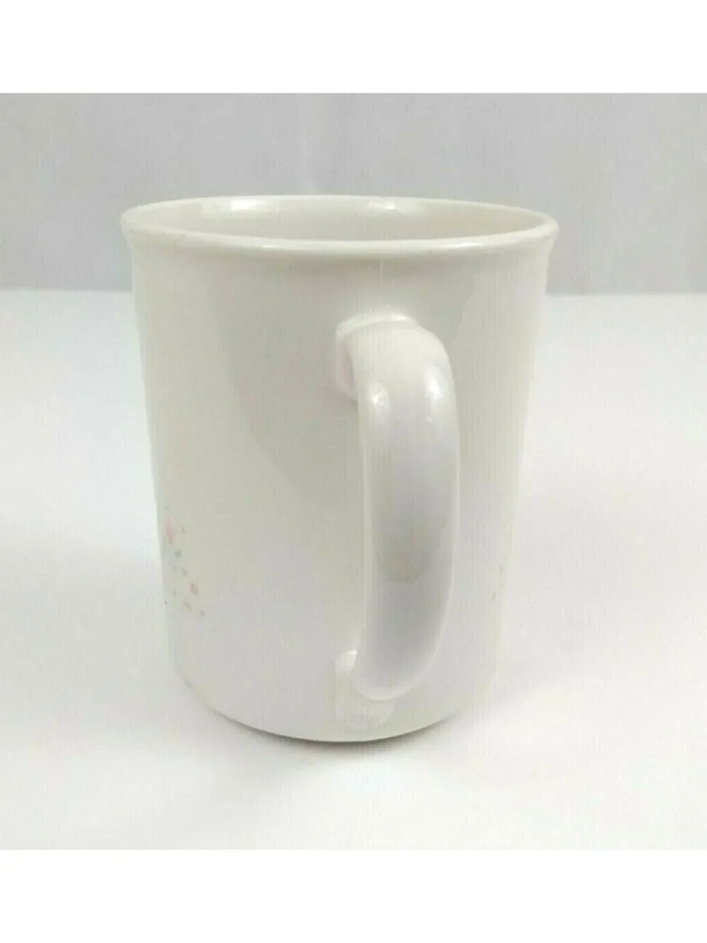 Vintage Corning Forever Yours Off White With Pink Heart & Flowers Coffee Cup Mug